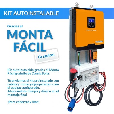 Comprar Kit híbrido solar + eólico 1000W con baterías de Litio