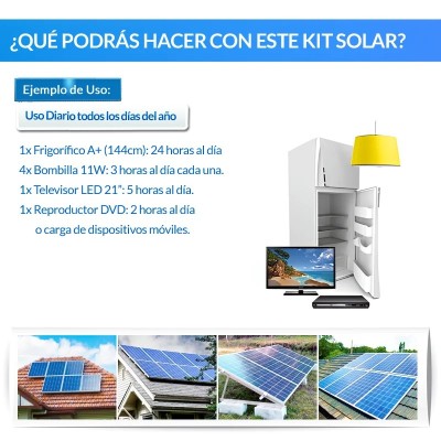 Comprar Kit híbrido solar + eólico 1000W con baterías de Litio