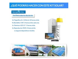Comprar Kit híbrido solar + eólico 1000W con baterías de Litio