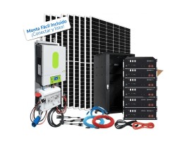 Kit Solar aislada 10000W Uso Diario con baterías de litio