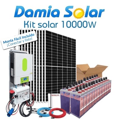 Comprar Kit solar 10000W Uso Diário: Placa de indução, Frigo, máquina de lavar, TV…