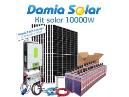 Comprar Kit solar 10000W Uso Diário: Placa de indução, Frigo, máquina de lavar, TV…