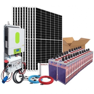 Comprar Kit solar 10000W Uso Diário: Placa de indução, Frigo, máquina de lavar, TV…