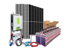 Comprar Kit solar 10000W Uso Diário: Placa de indução, Frigo, máquina de lavar, TV…