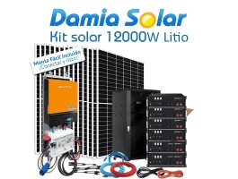 Comprar Kit solar 12000W Uso Diario con baterías de litio
