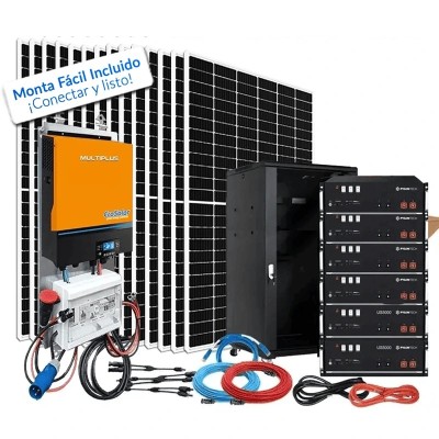 Comprar Kit solar 12000W Uso Diario con baterías de litio
