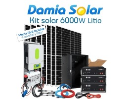 Comprar Kit solar aislada 6000W Uso Diario Litio