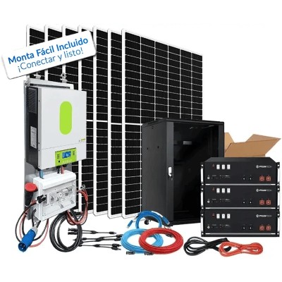 Comprar Kit solar aislada 6000W Uso Diario Litio