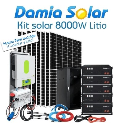Kit solar 800W LITIO Uso Diario. Onda pura y cargador | Damia Solar