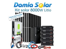 Kit solar 800W LITIO Uso Diario. Onda pura y cargador | Damia Solar