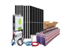Kit solar económico de 8000 W para uso diário e intensivo