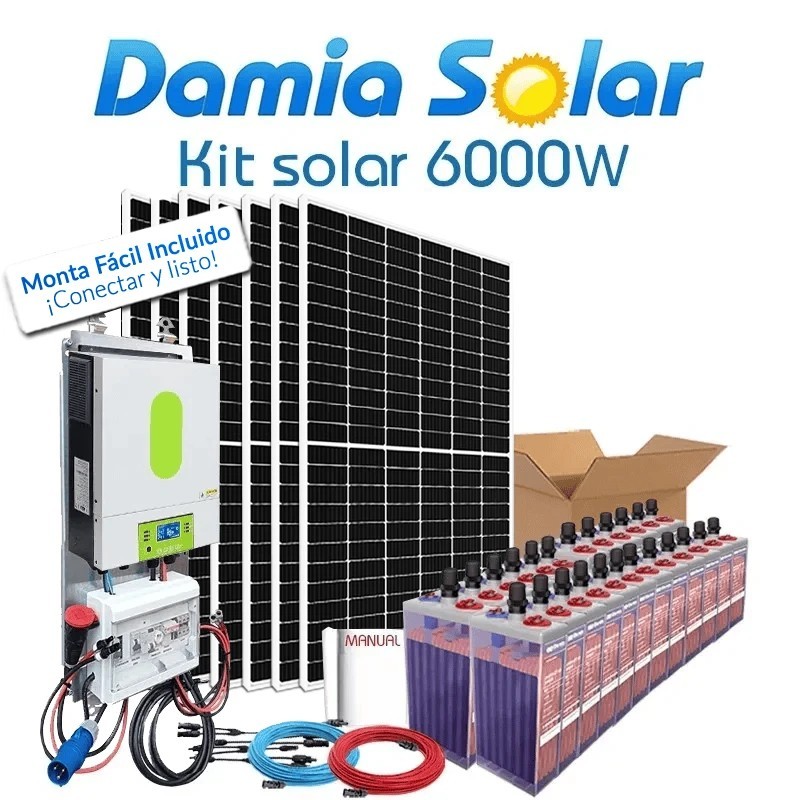 Kit solar 6000W Uso Diario | Damia Solar