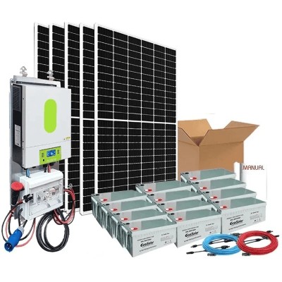 Kit solar 4000W GEL para uso diário | Damia Solar