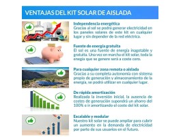 Comprar Kit solar híbrido: depuradora piscina 1CV + solar aislada casa