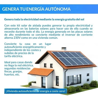 Comprar Kit solar híbrido: purificador de piscina 1CV + energia solar isolada para casa