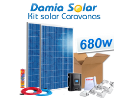 Kit solar completo caravanas 680W 12V (2x Paneles 340W 24V) | Damia Solar