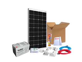 Kit solar completo para autocaravana 200 W + batería AGM (lítio opcional) | Damia Solar