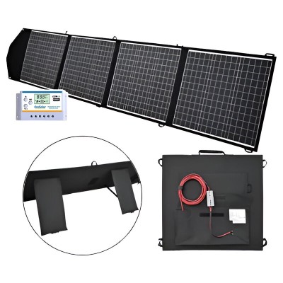 Painel solar dobrável portátil 200W 12V com regulador 20A