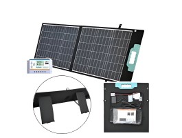 Comprar painel solar dobrável portátil 100W 12V con regulador 20A