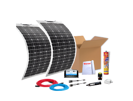 Kit solar para caravanas 360W com painéis flexíveis e regulador Dual | Damia Solar