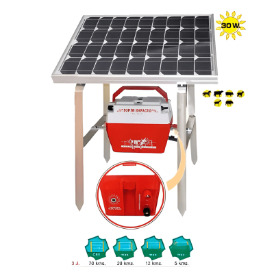 Pastor eléctrico solar SUPER IMPACTO SOLAR 30W (Sin batería) | Damia Solar