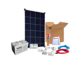 Kit solar completo para autocaravana 100 W + batería AGM (litio opcional) | Damia Solar