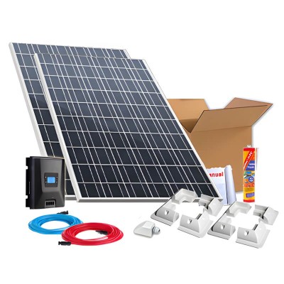 Kit solar completo para embarcações 560W a 12V (dois painéis) | Damia Solar