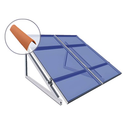 Estrutura ajustável para telha árabe para painéis de 80W a 160W