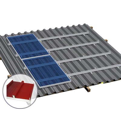Estructura regulable chapa o sandwich paneles de 180W a 200W | Damia Solar