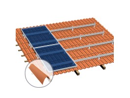 Estructura regulable para teja árabe paneles de 250W a 505W | Damia Solar