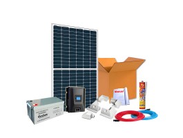 Kit solar completo para caravana com painel de 460 W 24 V: 12 V + bateria de gel (lítio opcional) | Damia Solar