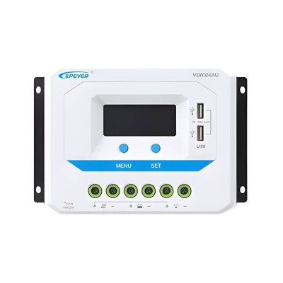 Regulador de carga EPEVER PWM 60A 12/24V com ecrã e USB | Damia Solar