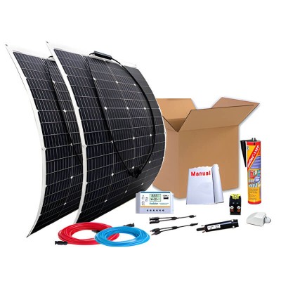 Kit solar para embarcações 300W com painéis flexíveis | Damia Solar