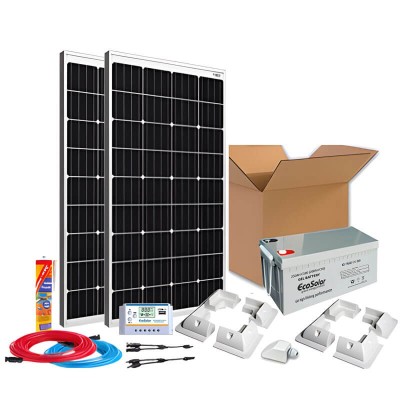 Kit solar completo para caravanas 400W + Bateria de Gel | Damia Solar