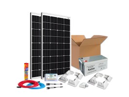 Kit solar completo para caravanas 400W + Bateria de Gel | Damia Solar