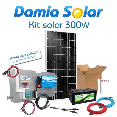 Kit solar 300W Uso Diario para iluminación Onda modificada | Damia Solar