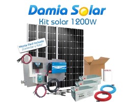 Kit solar 1200W Uso Diário Onda Pura Blue | Damia Solar