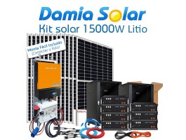 Comprar Kit solar 15000W Uso Diario con baterías de litio