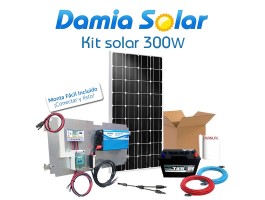 Kit solar 300W fin de semana con inversor onda modificada | Damia Solar