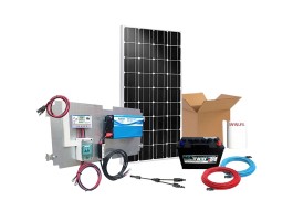 Kit solar 300W fin de semana con inversor onda modificada | Damia Solar