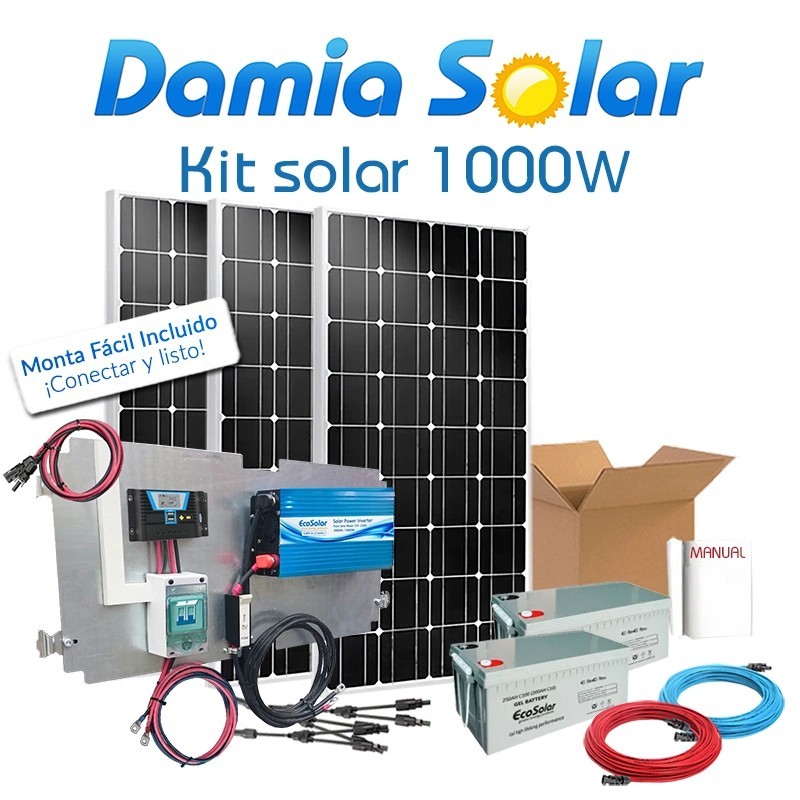 Kit Solar 1000W Fins de semana onda pura Blue | Damia Solar