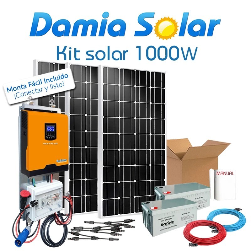 Kit Solar 1000W Uso Fim de semana e todo o verão | Damia Solar