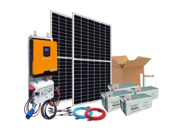 Comprar Kit Solar 2000W ECO Fines de semana onda pura y cargador: Tv, Nevera Congelador, Lavadora, Etc.