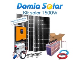 Kit Solar 1500W Fines de semana Onda Pura y cargador | Damia Solar