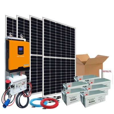 Kit Solar 3000W GEL Fines de semana onda pura y cargador | Damia Solar