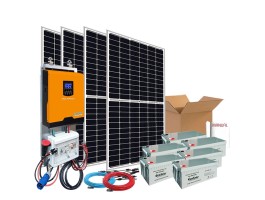 Kit Solar 3000W GEL Fines de semana onda pura y cargador | Damia Solar