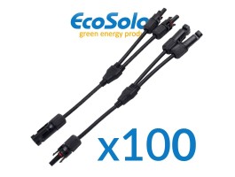 100 conectores Mc4 duplos para instalações solares | Damia Solar