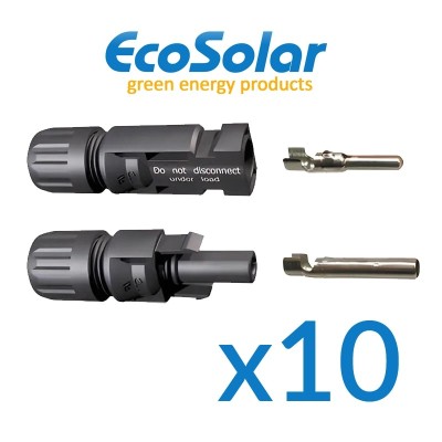 10 x Conectores Mc4 Instalações Solares (macho e fêmea) | Damia Solar