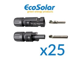 Comprar 25 x Conectores Mc4 simples Para Instalações Solares (macho E Fêmea)