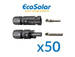 50 x Conectores Mc4 Instalaciones Solares (macho y hembra) | Damia Solar